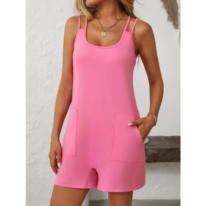 Ladies Summer New Spice Girls Loose Casual Pants Backless Outdoor Sleeveless Jumpsuit