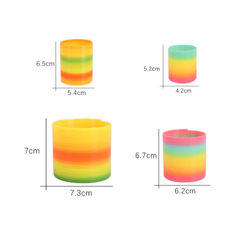 1pcs Rainbow Circle Funny Toys Early Development Educational Folding Plastic Spring Coil Children's Creative Magical Toys