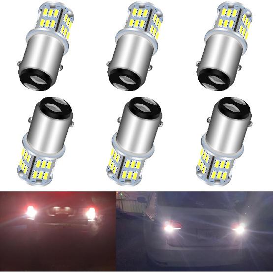 1157 LED Bulb Red for Tail Lights Brake Lights Super Bright 2057 2057A 7528 BAY15D 2357 LED Bulb Replacement for Tail Stop Brake Signal Running