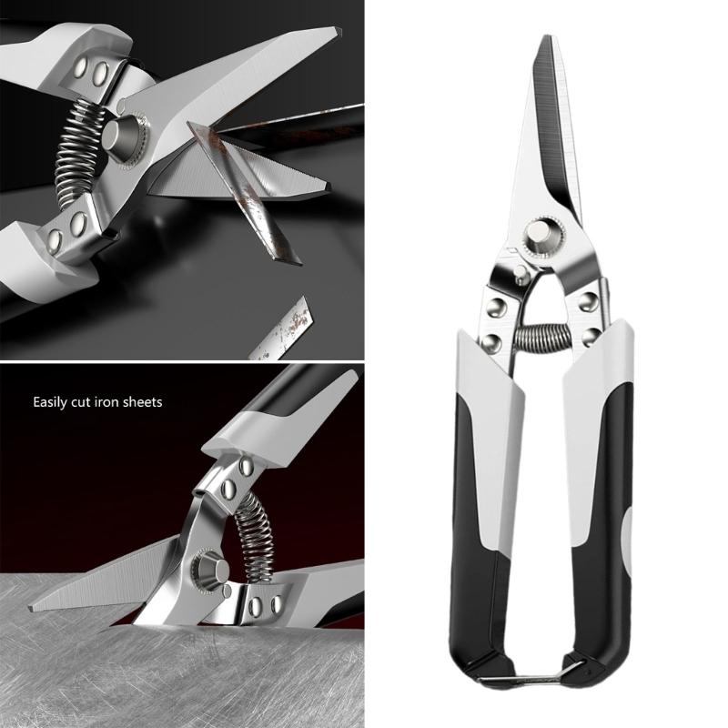 Professional Industrial Shears:Stainless Steel Scissors Tin Snips for Metal Sheet PVC Pipe Cutting Iron Plates