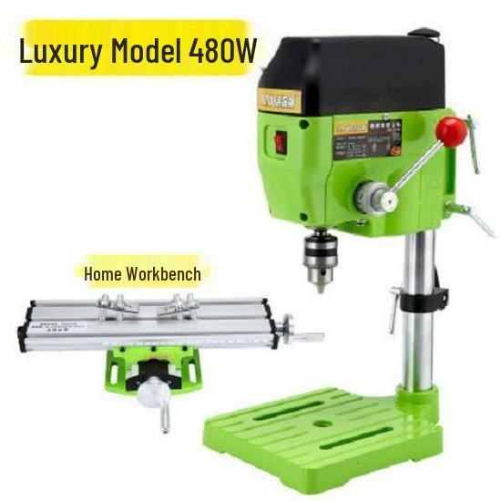 Compact High-Speed Precision Bench Drill with Variable Speed and Mobile Cross Slide Table
