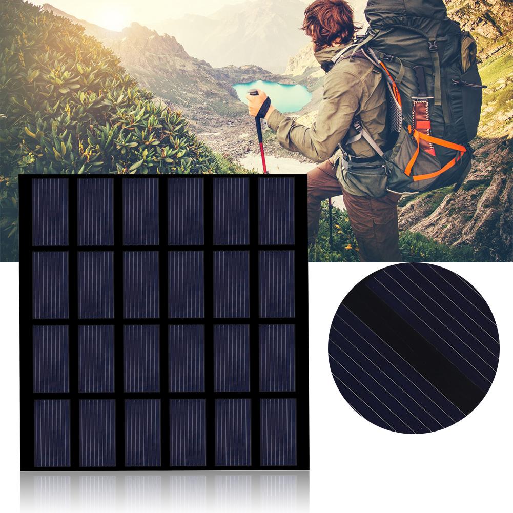 1.5W 6V Mini Polysilicon Solar Panel PET Laminated Board DIY Battery Charger for Outdoor