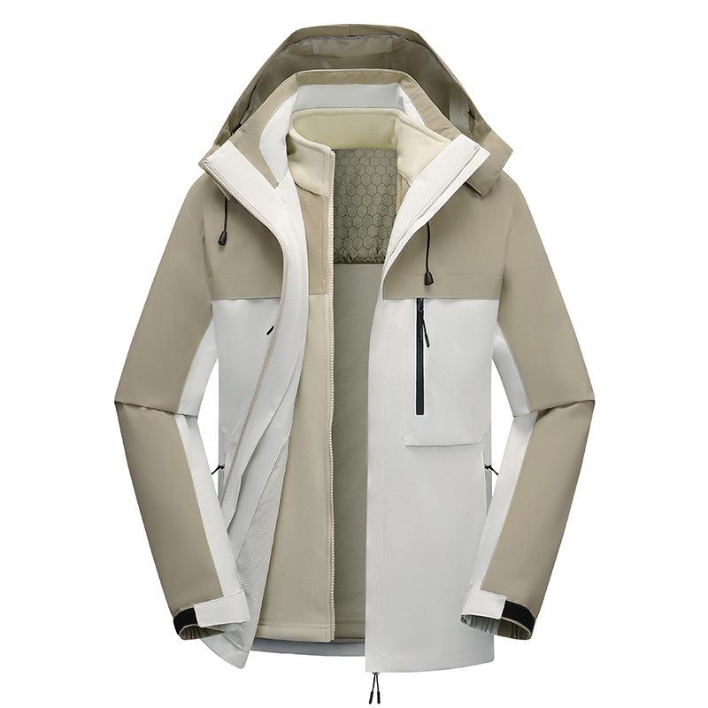 Outdoor Three-in-one Detachable Waterproof and Windproof Jacket
