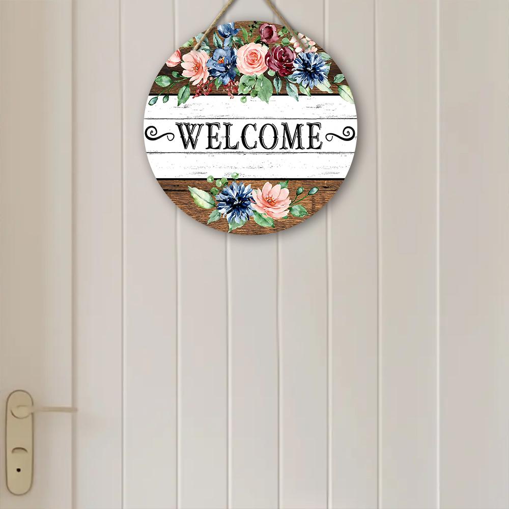 Ξύλινη κρεμαστή διακοσμητική πινακίδα, πινακίδες καλωσορίσματος, διακοσμήσεις εσωτερικού χώρου ή κήπου, 2D επίπεδα κρεμαστά, δώρα για νεοεισερχόμενους φίλους