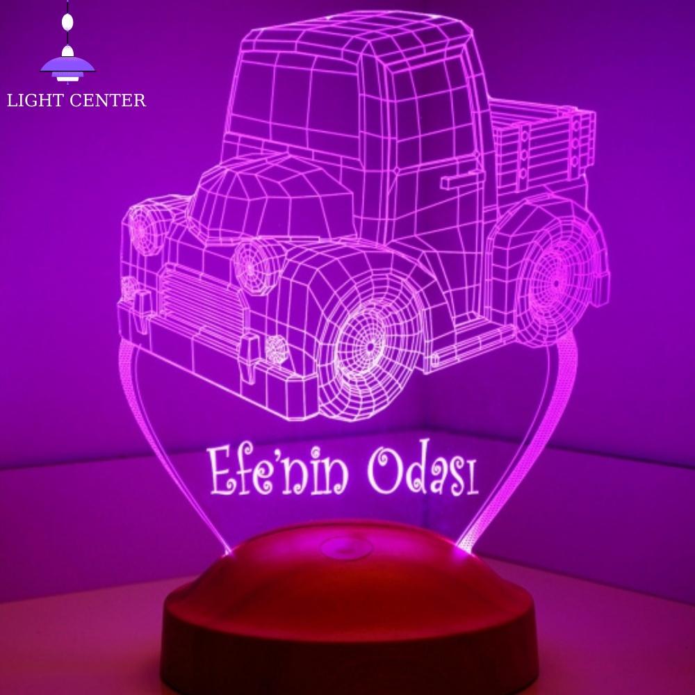 3D Anpassningsbara/ Nattlampor med lastbilstema Barn Estetisk rumsinredning Coola lampor Estetisk rumsinredning Födelsedagspresenter