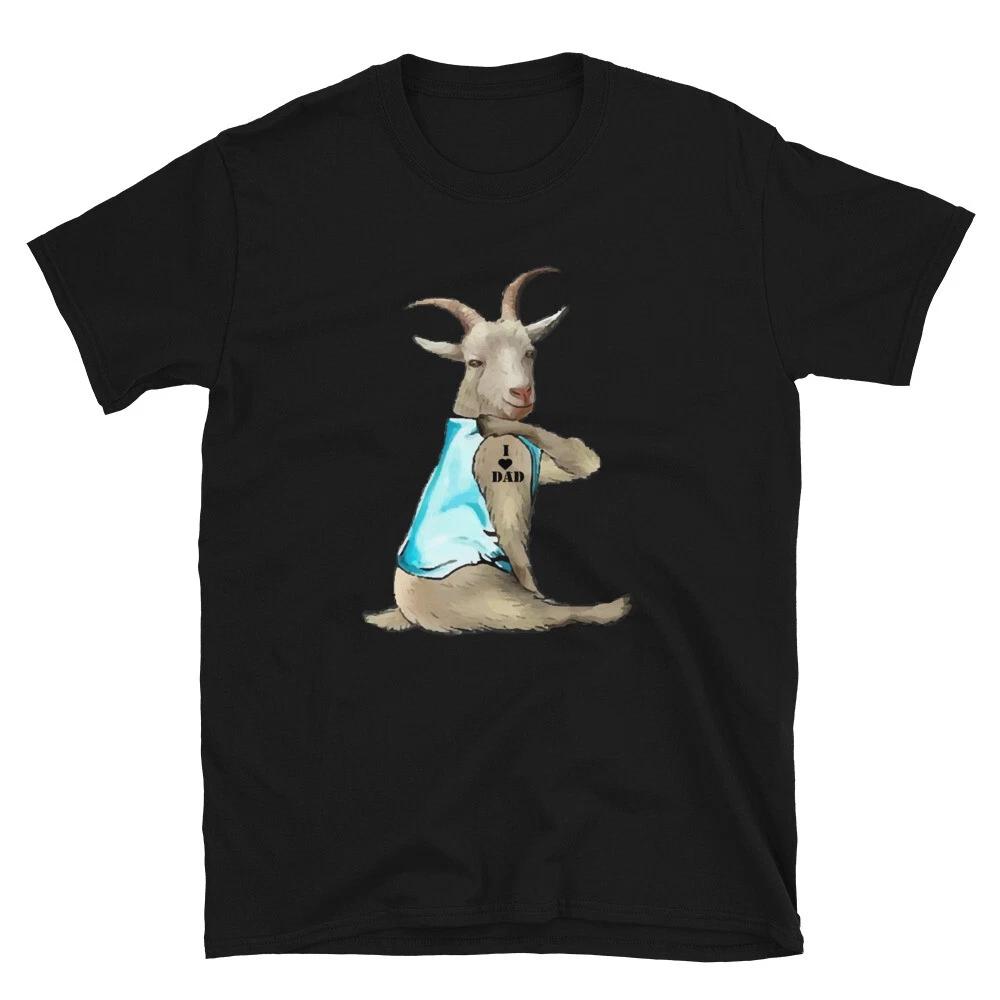 I Love Dad Gangster Goat Funny Goat Classic Fit T-Shirt XXL