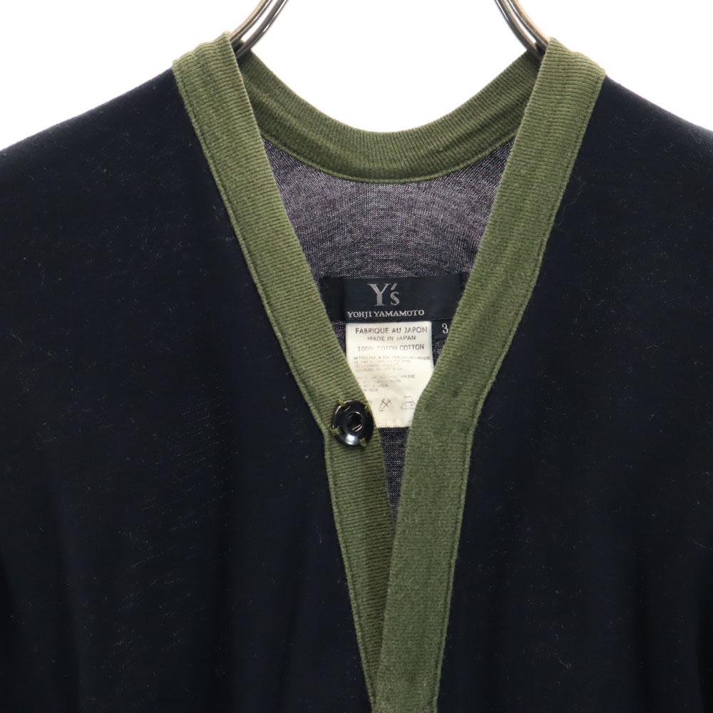 Y's Made In Japan Long Sleeve Cardigan 3 Black Youji Yamamoto Women Used