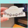 Geometric Flower Crystal Bracelet For Women Elegant Floral Jewelry Gift For Spring