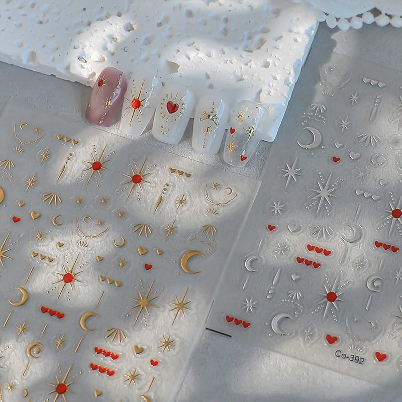 Maple Leaf Nail Stickers 5D Embossed Nail Decals Fall Design Nail Supplies Gold Leaf Stickers for Women Nails Decorations Thanksgiving Day Nails