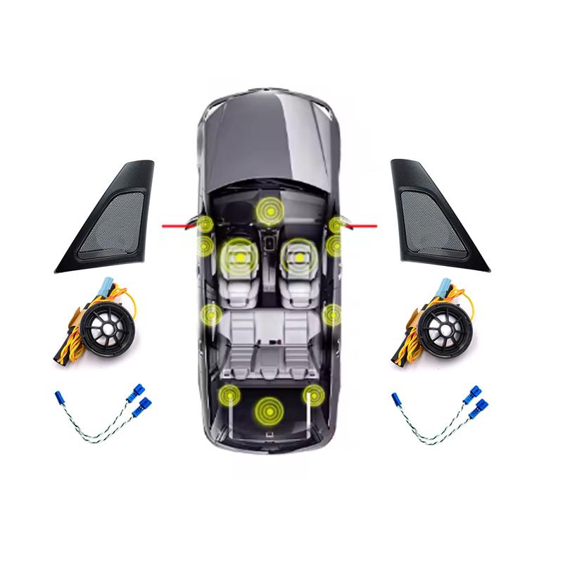 For BMW 5 Series F10 F11 Front Door Speaker Tweeter Cover For BMW Head Treble Horn Loudspeakers With Cable Speakers Accessories