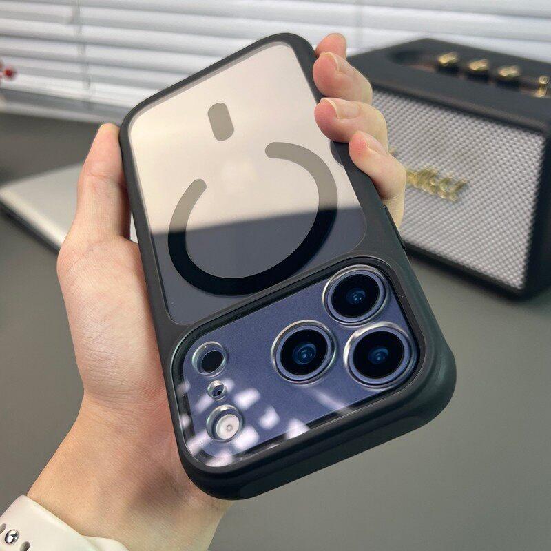 Transparent Shockproof Magnetic Case For For Iphone 17 Air 16 1 14 13 Pro Max Camera Protection For Magasfe Wireless Charge Cover