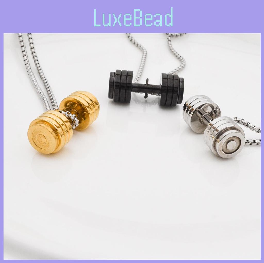 Temu Shein Necklace With Cartoon Dumbbell Pendant For Hip Hop Fashion And Mens Gift