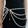 Vintage Sweet Multi-layer Pearl Tassel Waist Belt for Dresses and Sweaters