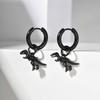 Men's Dinosaur Hoop Earring,Anti Allergy Tyrannosaurus Rex Skeleton Earrings,Jurassic Dinosaur Enthusiast Earring Gift