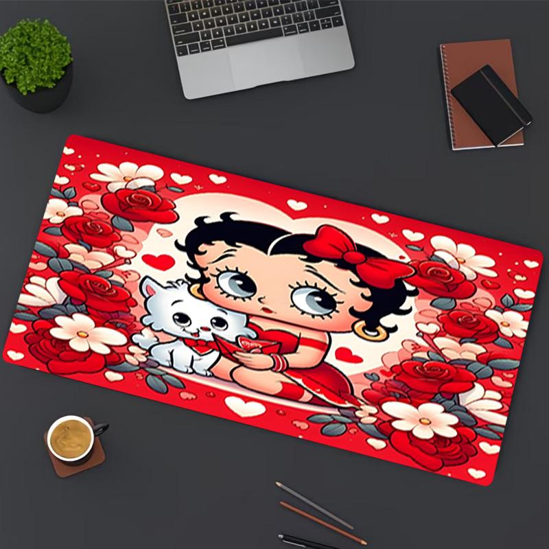 Betty Boop Print Mouse Pad, for Keyboard Pad Laptop PC Mat for Office Home Use, Desk Decor, Perfect Birthday Gift for Gamers