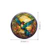 New Antique Color Dyed Hummingbird Iris Japonica Window Glass Electrostatic Sticker Detachable Decorative Film Home Decorations