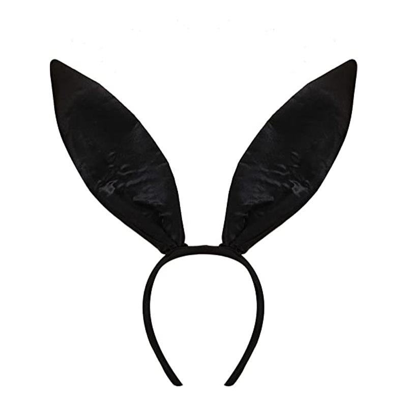Konijnenmeisje Cosplay Set: Satijnen Hoofdband, Pompon Konijnenstaart, Kostuum Prop