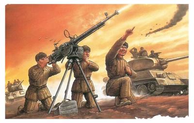 Dragon 1/35 Guerra da Coreia Voluntários do Povo Chinês Equipe de Metralhadora Antiaérea DShK Kit Modelo de Plástico DR6809