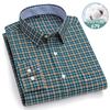 Autumn New Striped Long Sleeve Shirt Cotton Oxford Spinning Washed Casual Men's Cardigan Button Neck Shirt