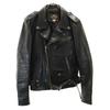 HARLEY DAVIDSON 90s Old leather Double riders jacket XXL black Big Size Men's Used
