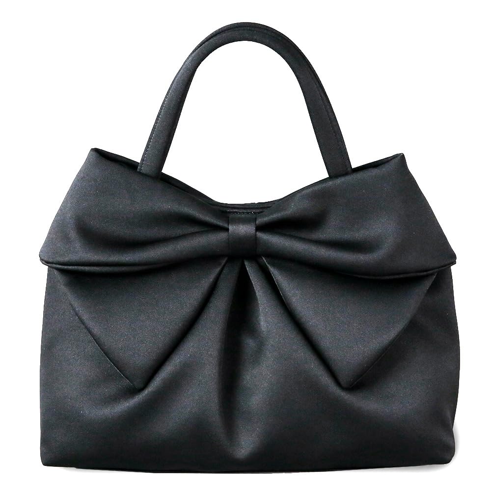 

Black Formal Made in Water For Entrance Graduation Soft Tote Bag with Ribbon 1752 [Iwasa] Bag, Women s, Japan, Black, Large, Repellent, Ceremonies, чорний