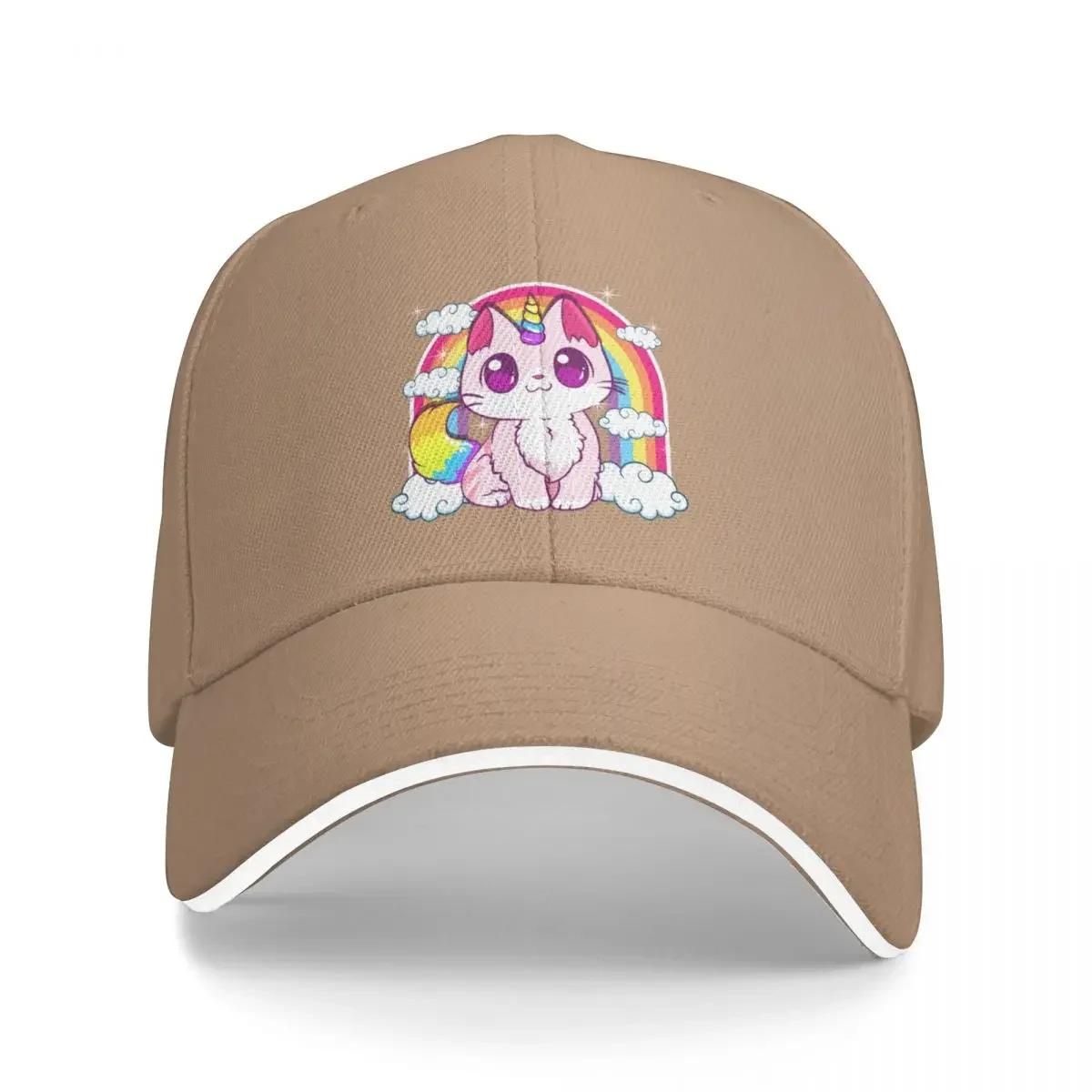 

Cute Unicorn Cat Adorable Smiling Rainbow Kitty Essential T-Shirt Baseball Cap Golf Hat Unisex custom Hat Hats For Unisex Women s Adjustable
