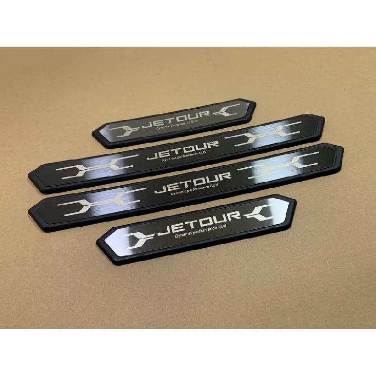 For Chery Jetour Traveler X70 X90 Plus  2024 2025 Door Sill Protector Pedal Scuff Plate Cover Trims Car Styling Accessories