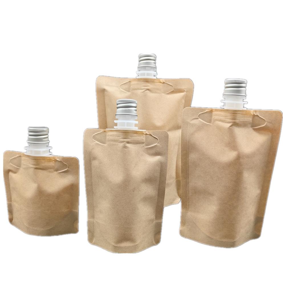50pcs Kraft Paper Flasks Travel Liquid