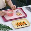 Minnay Wheat Straw Rectangular Tea Tray & Storage Set