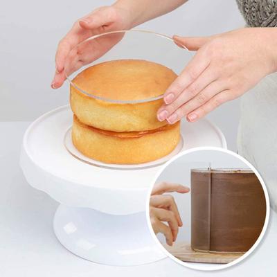 2 Stück Kuchenplatten, nicht klebend, wiederverwendete Buttercreme-Kuchenscheiben aus Acryl zum Servieren von Kuchen