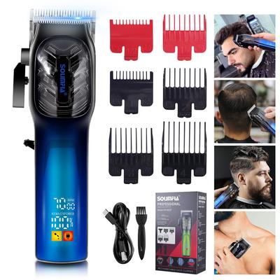 Haarschneidemaschine für Männer, professioneller kabelloser Friseur-Haarschneider zum Haareschneiden und Pflegen, wiederaufladbarer Bartschneider