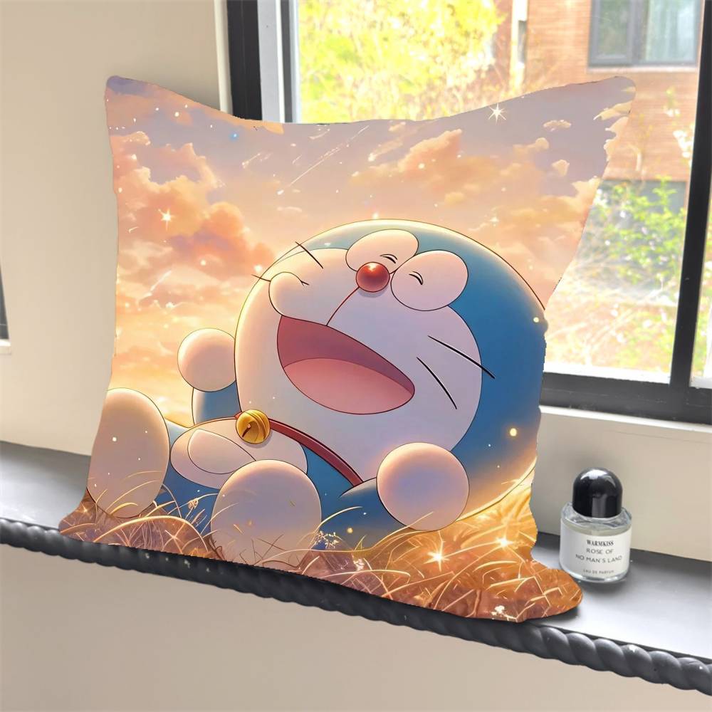 1PC Cute cartoon Doraemon Pillow Case Square Bedroom Sofa Leisure Comfort Cushion Car Home Decoration