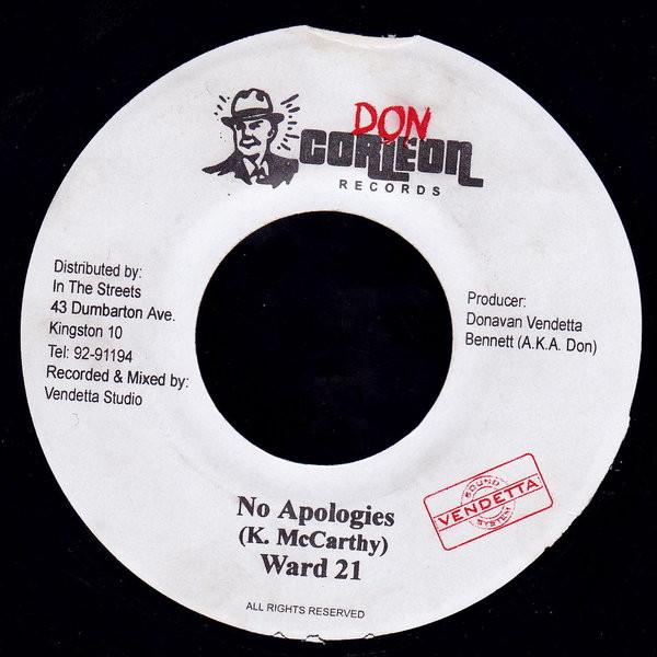 7inch Record WARD 21 - No Apologies None Don Corleon Rec 2002 Jamaica Reggae, Ska & Dub Used