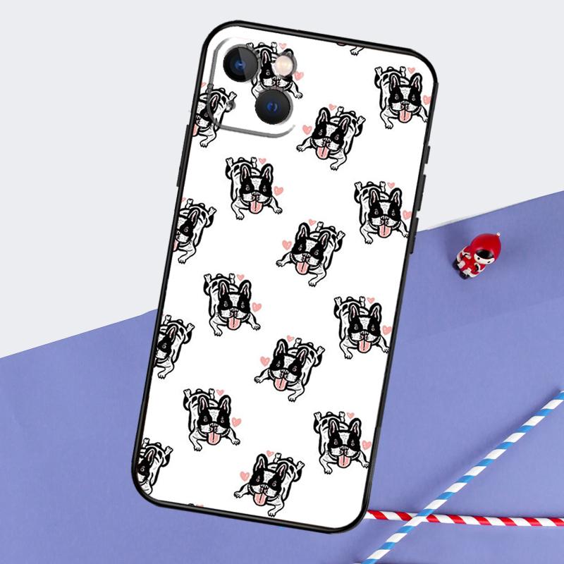 French Bulldog Phone Case For iPhone 16 Pro 15 Pro 11 12 13 14 Pro Max Mini XR 16e 15 16 Plus Cover Shell