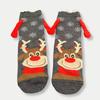 European And American Magnetic Hand-Holding Socks, Viral Mid-Calf Socks For Autumn/Winter, Trendy Cartoon Christmas Socks