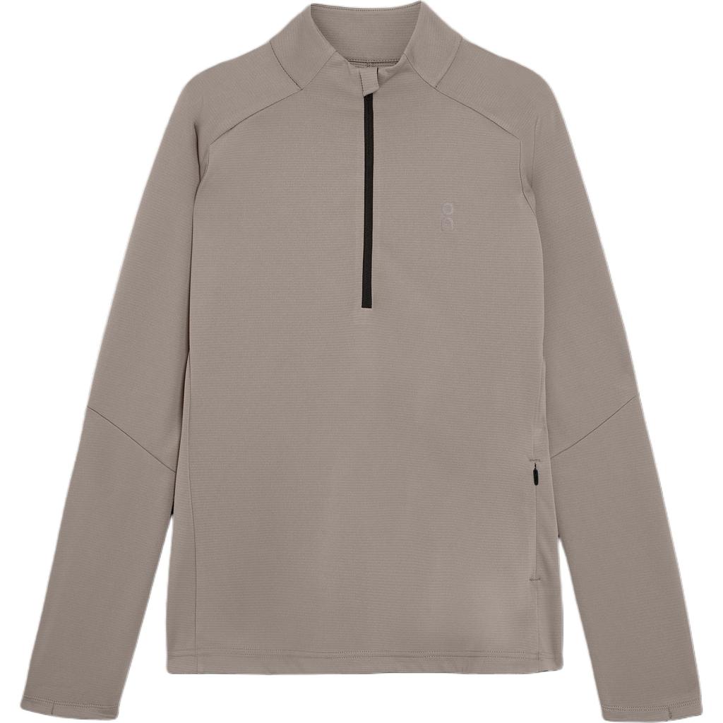 On Climate Solid Moisture Wicking Casual Lg Sleeve T-Shirt Women Tops Coal-Gray 1WE10781933