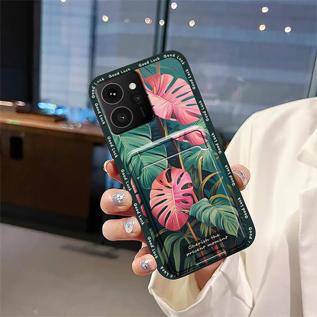 Dirt-resistant Back Cover Phone Case For Nokia HMD Skyline Card Slot Soft Case Cute Protective Cover Waterproof Graffiti