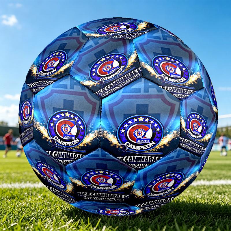 1 Stück Größe 5 Fußballverein Design Fußball - Anti-Rutsch Fußball für Outdoor-Sportaktivitäten, Langlebiger Ball für Spiel