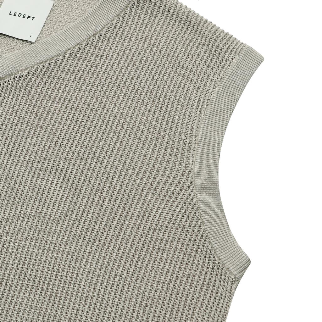 Ledept Crochet Vest [Beige]