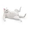 Simulated Lying Orange Cat Model PVC White Cat Figurine Statue Sculpture Decoration Ornament Kids Educational Animal Toy