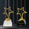 Customized Plastic Crystal Little Star Small Trophy, Commemorative Celebration, Children's Activity Gift, Home Decoration, 1Pc