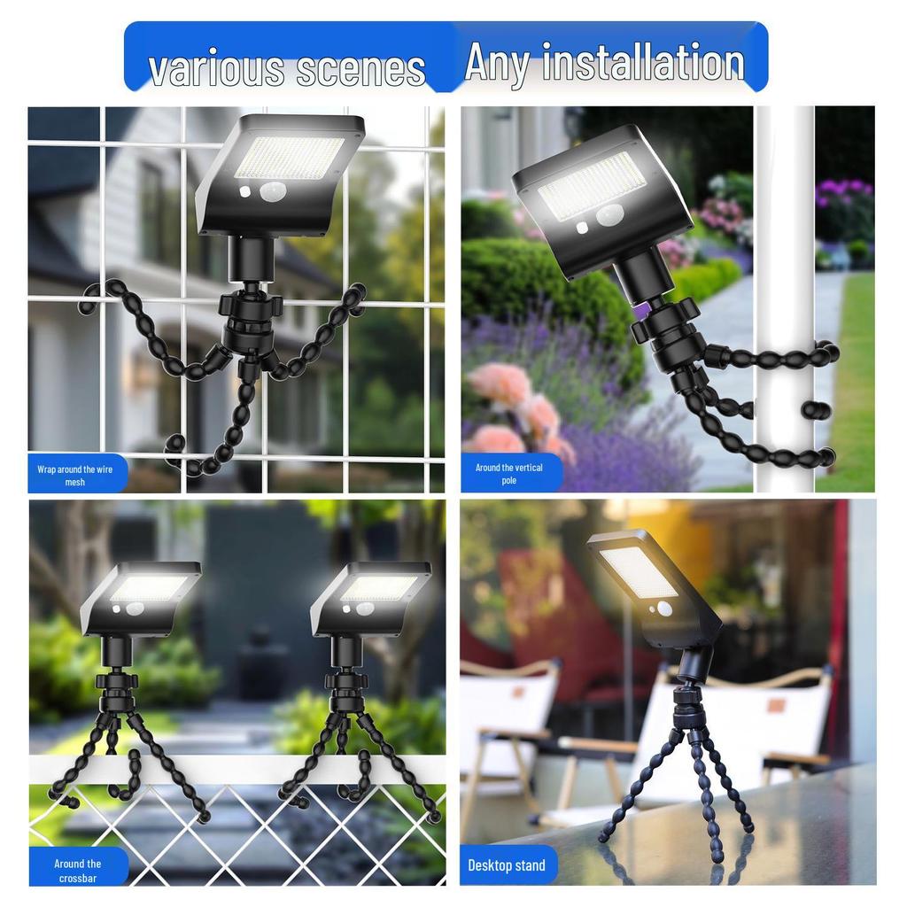 Solar Octopus Lamp for Outdoor Camping, Courtyard, Street, Wall, and Sensor Lighting