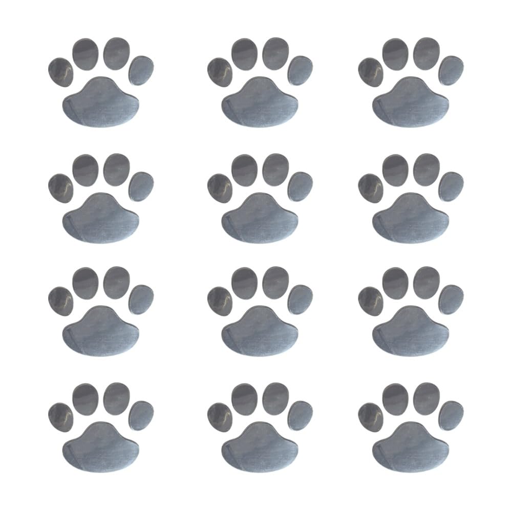 [Hide Scratches and Dents] 3D 3D Cat and Dog Paw серебряный