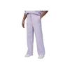 Jordan Icon Play Solid Color Lace-Up Fleece Wide-Leg Knitted Sports Pants Kids Bottoms Frost-Purple FV2626-558