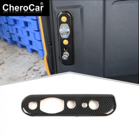 Interior Tailgate Trunk Door Lock Panel Cover Trim Carbon Fiber For Ford Bronco