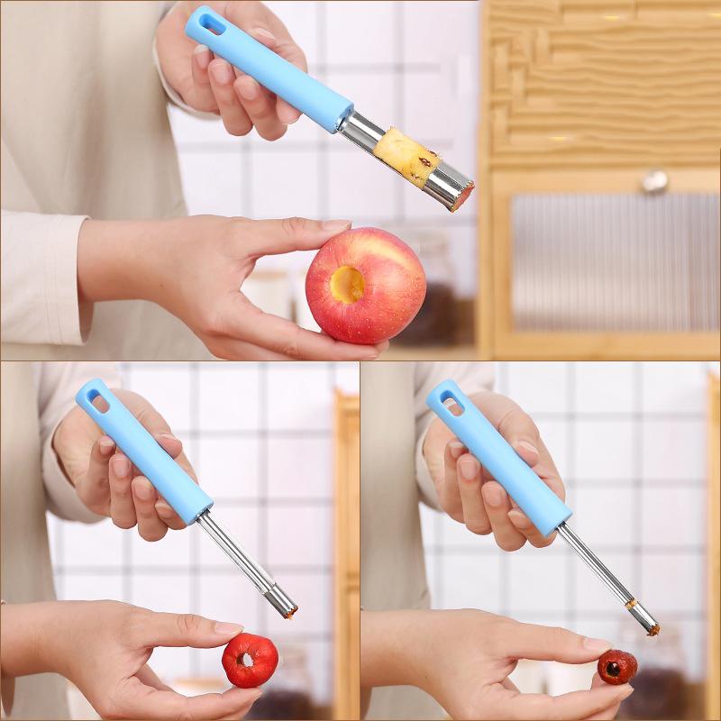 1 ks Nerezový odpeckovač ovoce Datle Třešně Hrušky Odpeckovač Odstraňovač Semínek Ovoce Kráječ Nůž Nástroje na Ovoce a Zeleninu