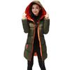 Gepolstert-auf Damen Mittel und Lang Winter Neu Koreanische Version Kapuzenjacke Gepolsterte Jacke