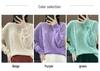 2023 Early Autumn Women's Round Neck Solid Loose Knit Hollow Wool Sweater Top