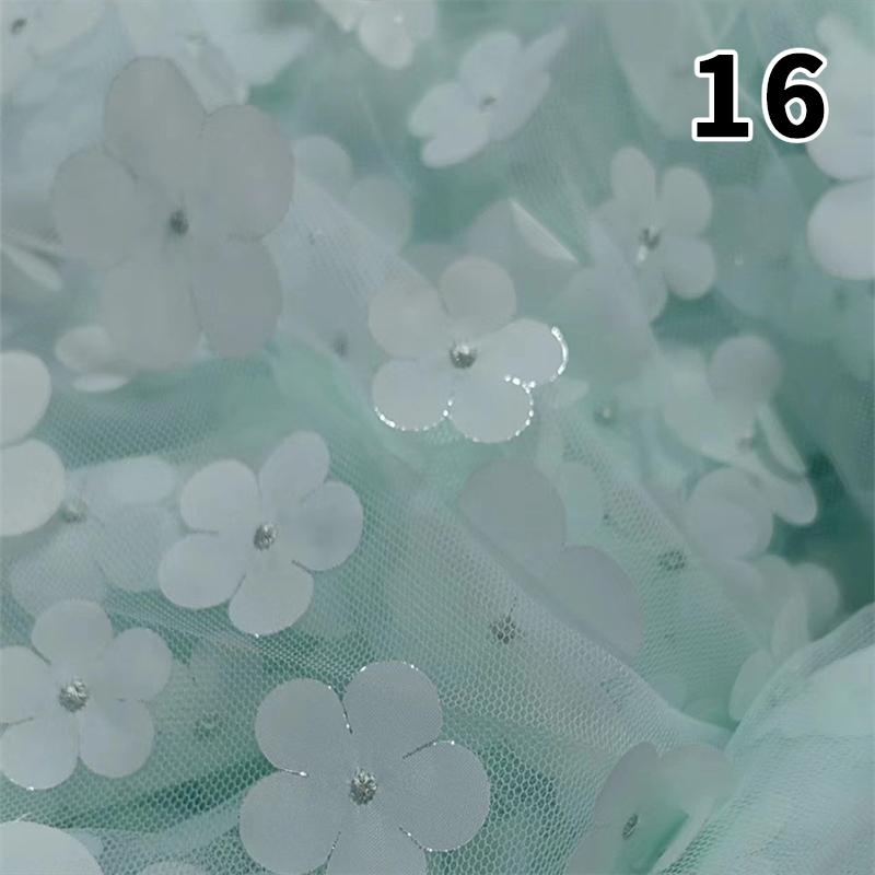 

1 ярд Вышивка 3D Цветок Сетка Ткань Бисером Кружевная Ткань Свадебное Платье Сделай Сам Детская Одежда Шитье Кружево Тюль Ткань Новинка 1 Yard
