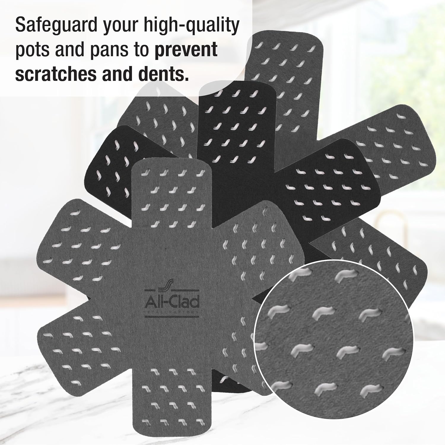 

Protectors & Silicone Grip Set: Pot and Pan Protectors for Kitchen Organization, United States